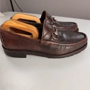 Gucci Horsebit Men\'s Brown Leather Silver Tone Metal Loafers Shoes 10.5 Gucci Horsebit Loafer 10.5 - Etsy main image 2